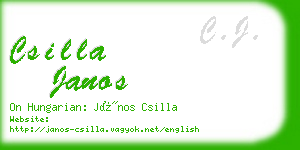 csilla janos business card